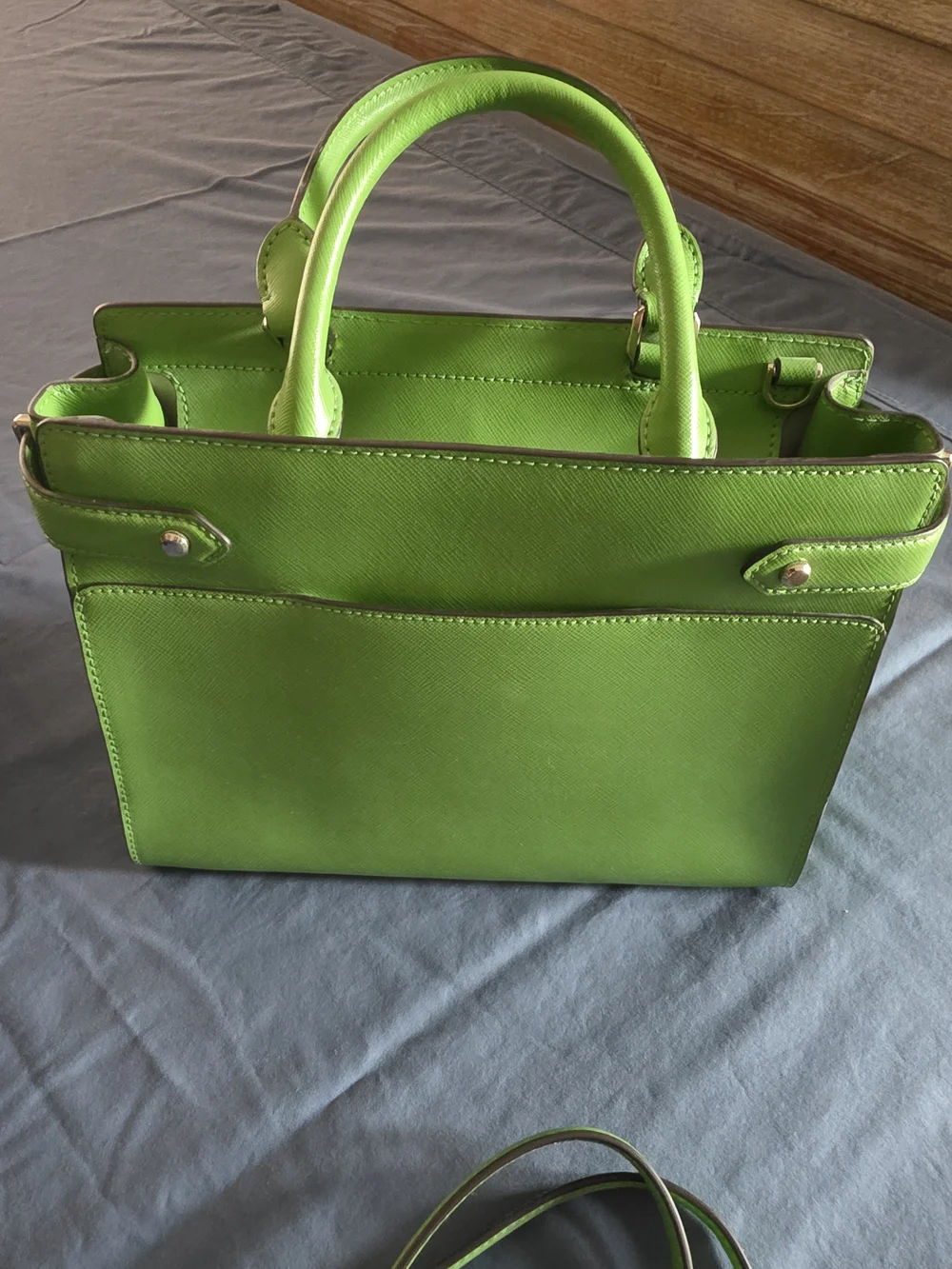 kate spade New York Lime Green Saffiano Leather Satchel